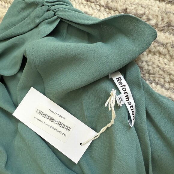 Reformation Costanza Dress in Verdigris NWT Size XS - Picture 3 of 6